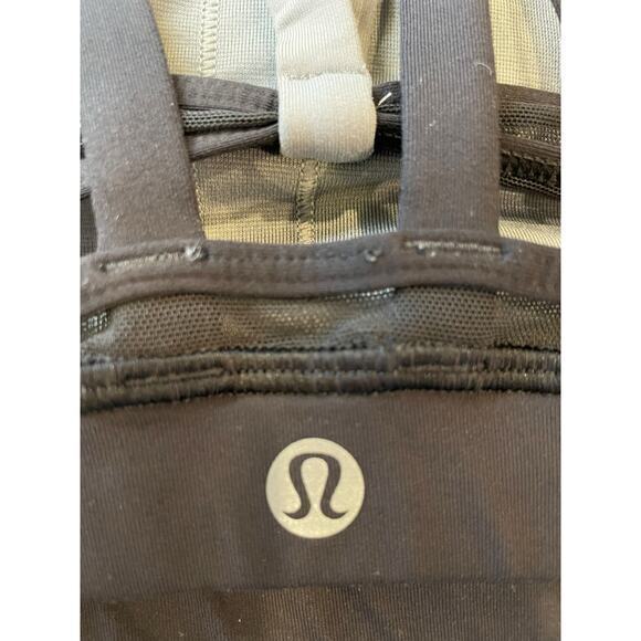 Lululemon Women 4 Energy Bra Exhale Blurry Belle Battleship Black & Grey Striped - Picture 6 of 13